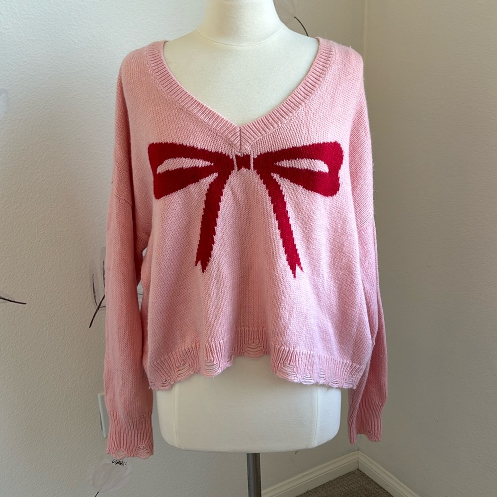 Wildfox slouchy Bow sweater
